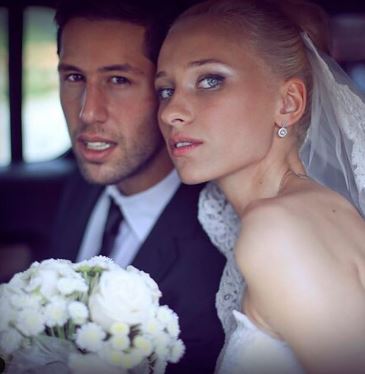 Khatia Khvadagiani and Levan Mchedlidze on their wedding day